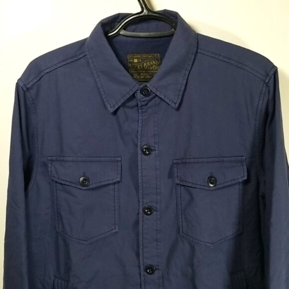 Lucky Brand Men's Shirt Size S Blue Fleece Lined Button Down - Picture 3 of 7